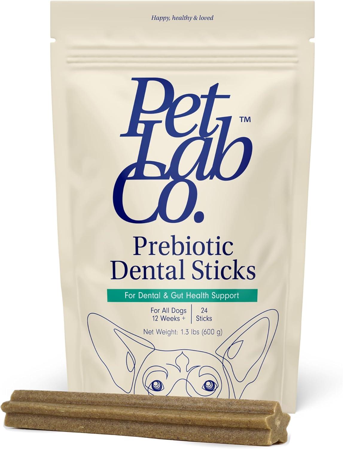 image:imagePetLab Co Dental Sticks Dog Dental Chews Target Plaque amp Tartar BuildUp at The Source Designed to Maintain Your Dogs Oral Health Keep Breath Fresh and Provide Digestive Help 24 SticksPrebiotic