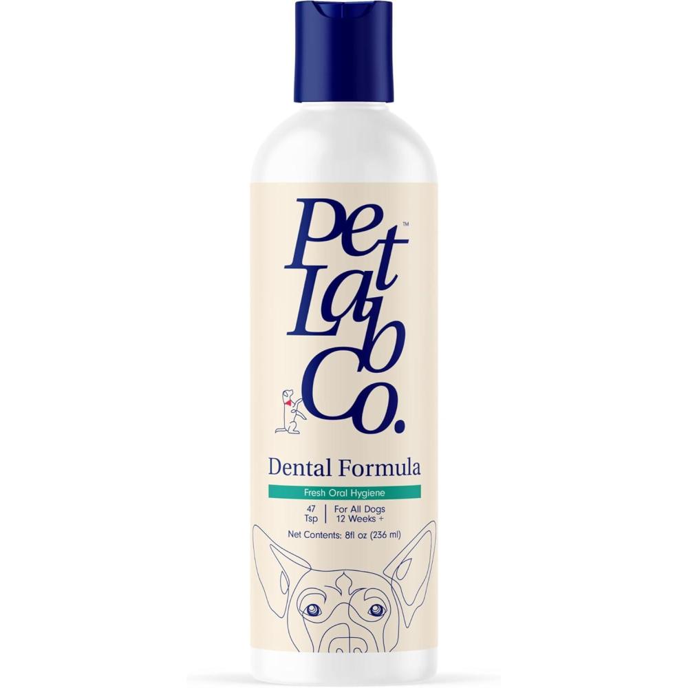 image:imagePetLab Co Cat and Dog Dental Formula Keep Dog Breath Fresh and Teeth Clean Supports Gum Health Water Additive Dental Care Targets Tartar Packaging May Vary8 Fl Oz Pack of 1