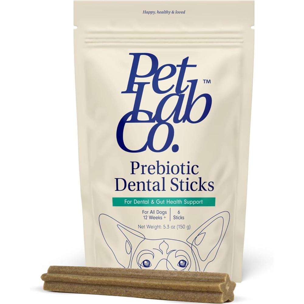 image:imagePetLab Co Dental Sticks Dog Dental Chews Target Plaque amp Tartar BuildUp at The Source Designed to Maintain Your Dogs Oral Health Keep Breath Fresh and Provide Digestive Help 24 SticksPrebiotic