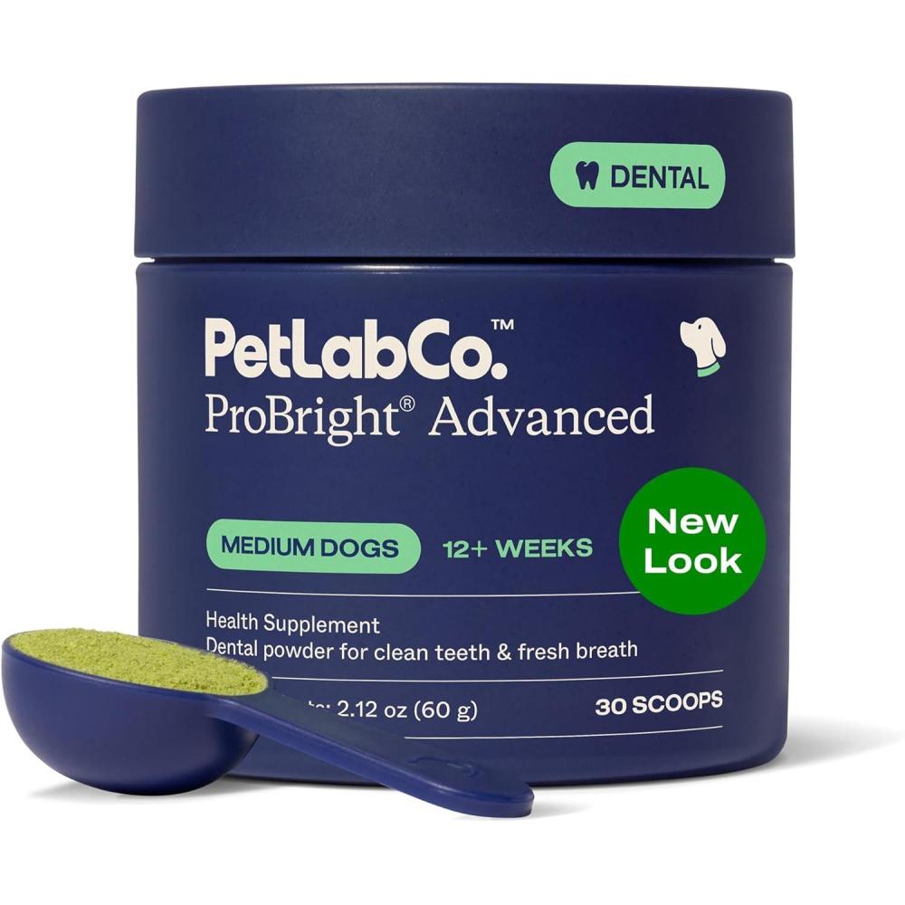 image:imagePetLab Co ProBright Advanced Dental Powder Dog Breath Freshener Teeth Cleaning Made Easy Targets Tartar amp Bad Breath Packaging May Vary Formulated for Small DogsMedium Dogs