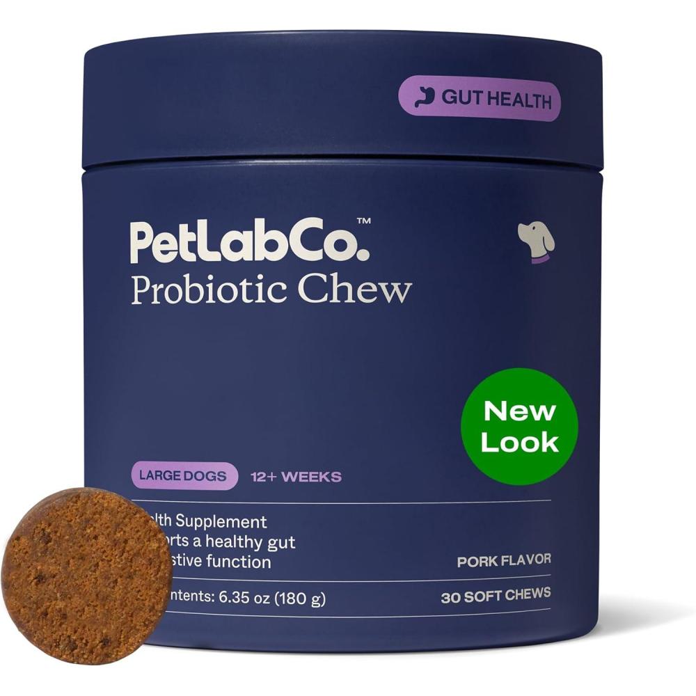 image:imagePetLab Co Probiotics for Dogs Support Gut Health Occasional Diarrhea Digestive Health Paw Licking amp Seasonal Allergies Pork Flavor 30 Soft Chews Formulated for Small Dogs Packaging May VaryLarge Dogs