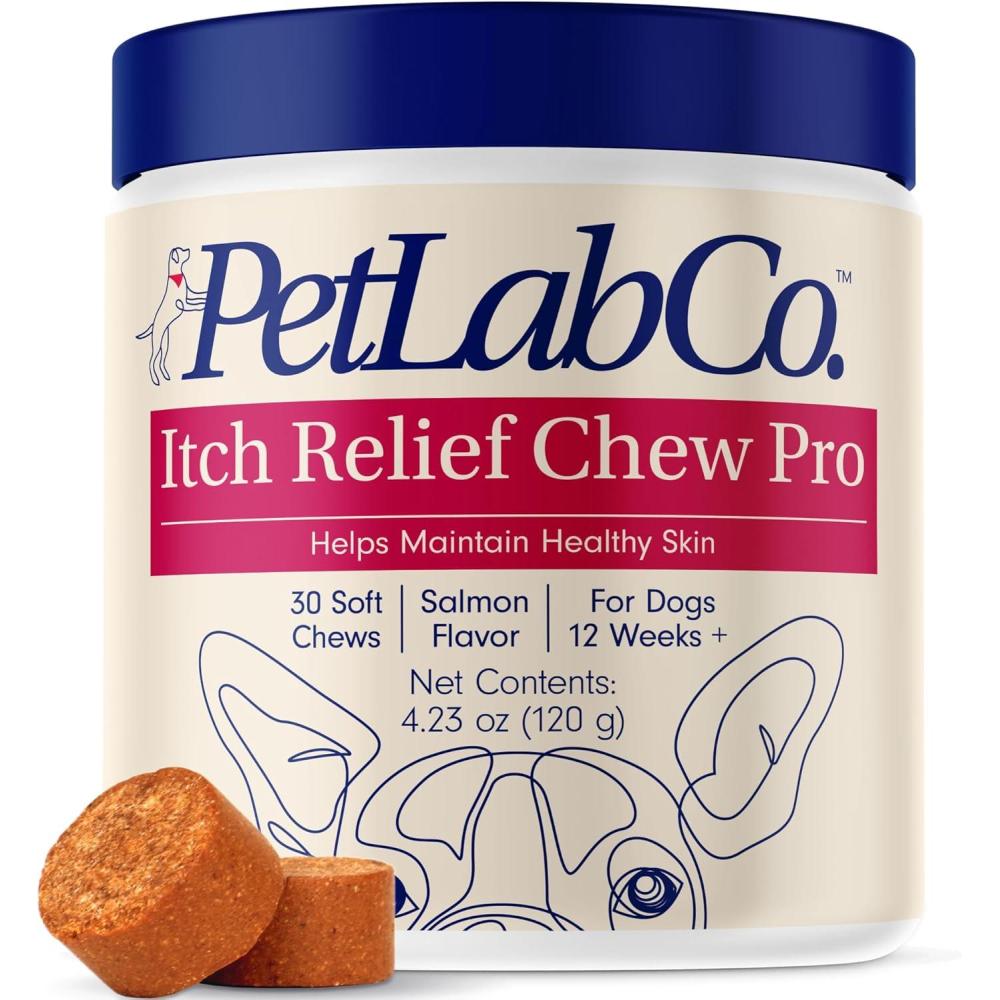 image:imagePetLab Co Salmon Itch Relief Chew Pro for Dogs Omega 3 for Dogs Itch Supplement Packed with Beneficial Fatty Acids for Healthy Skin Seasonal Allergies Support Packaging May VarySalmon
