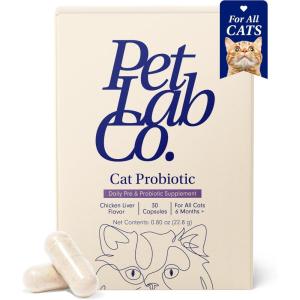 PetLab Co. Probiotics for Cats, Support Gut Health, Occasional Diarrhea, Digestive Health & Immune Support – Easy to Use – 30 Count