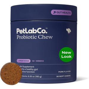 PetLab Co. Probiotics for Dogs – Support Gut Health, Occasional Diarrhea, Digestive Health, Paw Licking & Seasonal Allergies, Pork Flavor, 30 Soft Chews, Formulated for Small Dogs, Packaging May Vary(Large Dogs)