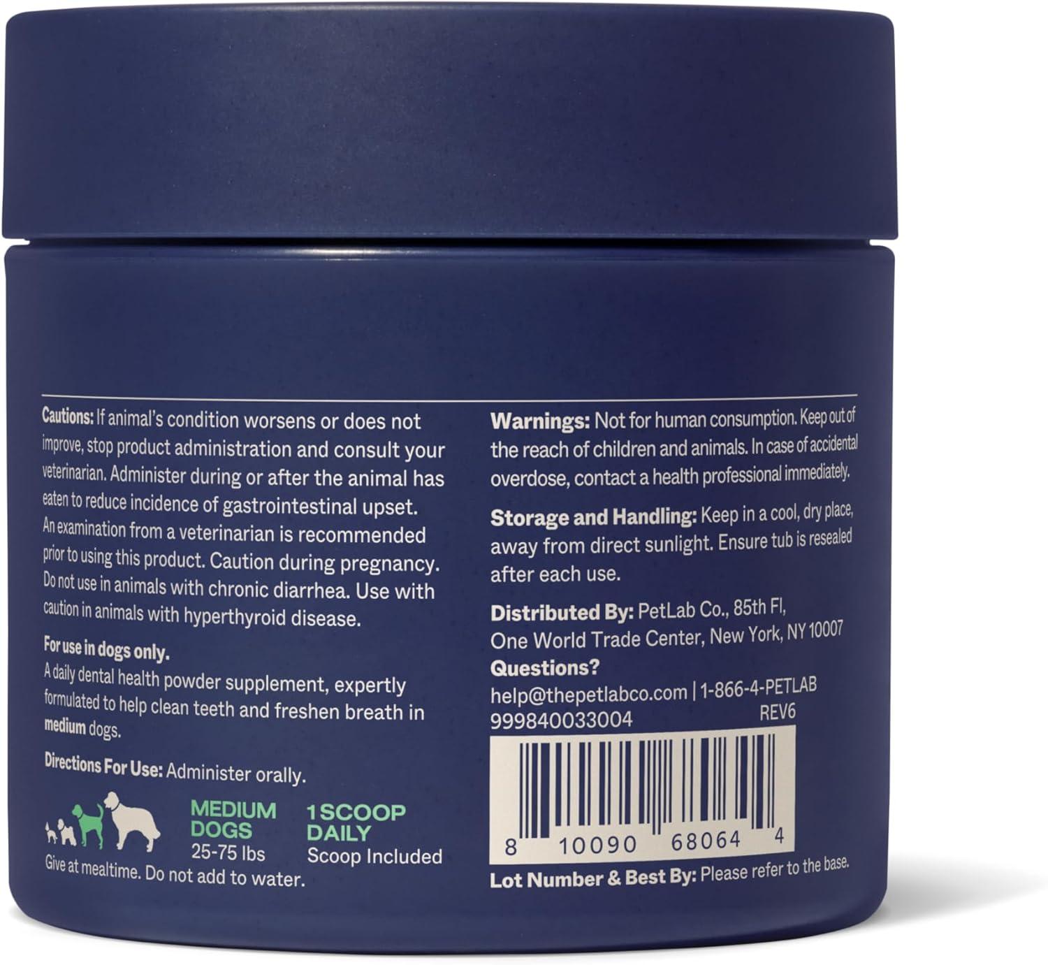 image:imagePetLab Co ProBright Dental Powder Dog Breath Freshener Teeth Cleaning Made Easy Targets Tartar amp Bad Breath Formulated for Medium Size Dogs Pack of 2