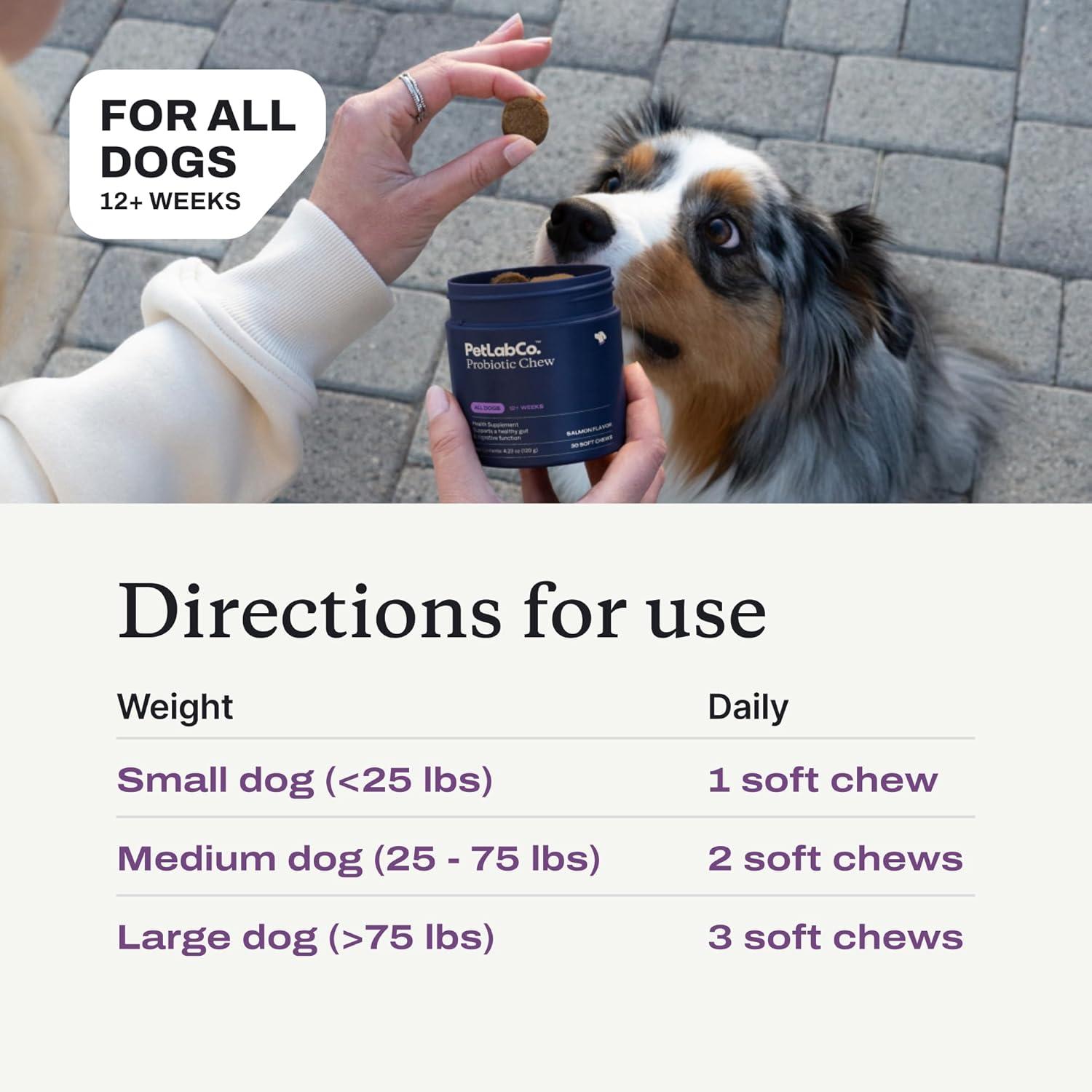 image:imagePetLab Co Probiotics for Dogs Support Gut Health Occasional Diarrhea Digestive Health amp Seasonal Allergies Pork Flavor 30 Soft Chews Packaging May Vary Value 2PackValue 2Pack