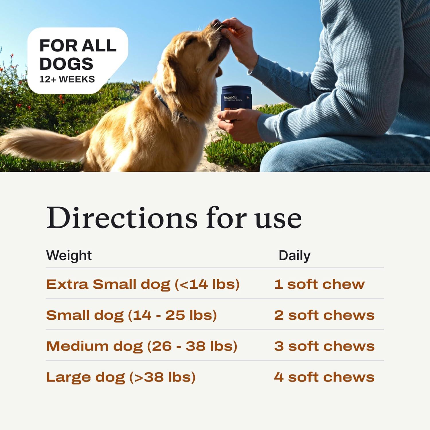 image:imagePetLab Co Skin amp Coat Chew Optimize Scalp and Fur Condition with a Tasty Dog Chew Packed with Beneficial Fatty Acids Vitamins and Apple Cider Vinegar Packaging May Vary