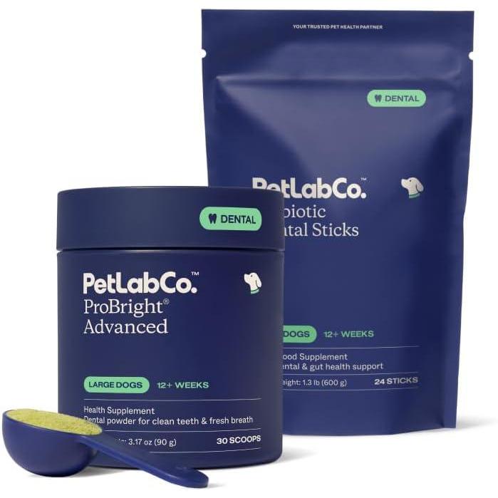 image:imagePetLab Co  Clean Teeth Bundle Dental Powder for an Effortless Deep Clean in 1 Scoop for Large Dogs amp Dental Chew for Delicious Dog Dental Care  Easy to Use  Innovative Formulas