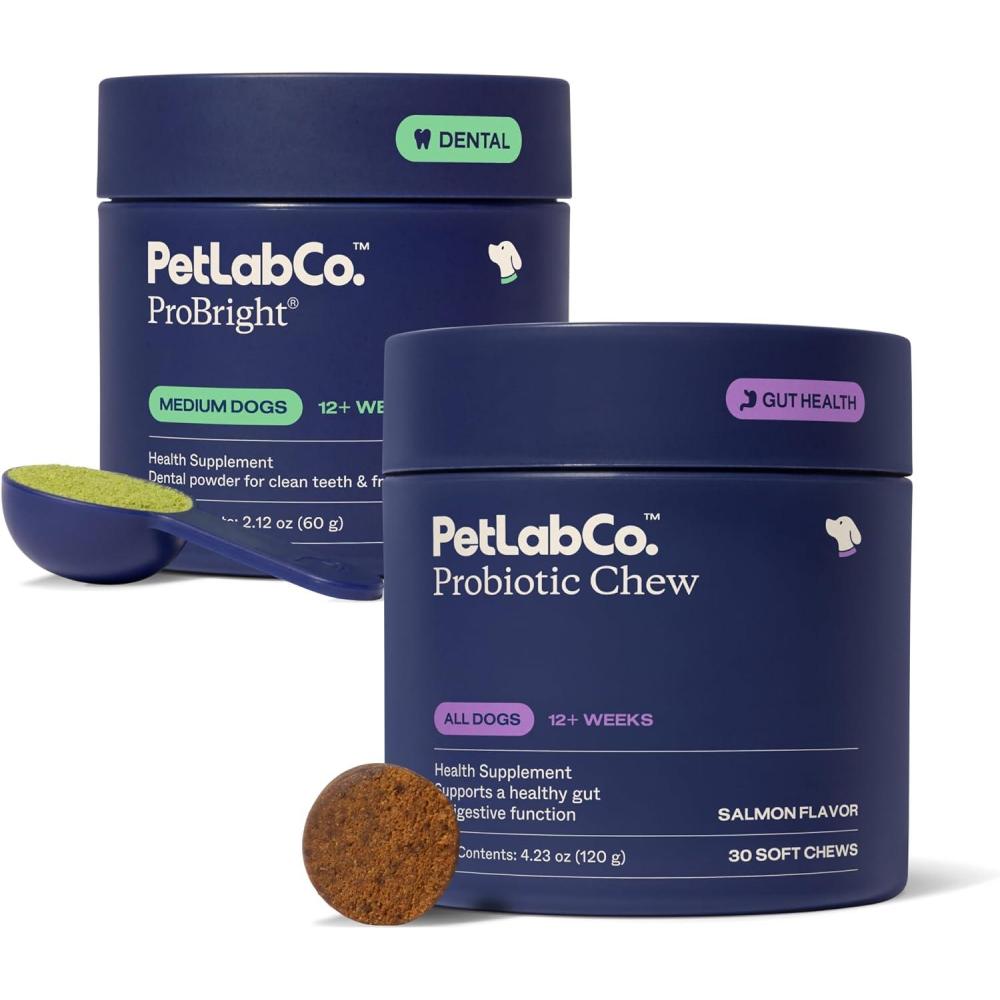 image:imagePetLab Co Oral Hygiene amp Gut Health Bundle Dental Powder for an Effortless Clean in 1 Scoop for Medium Sized Dogs amp Probiotics for Dogs Supporting Gut Health amp Seasonal Allergies