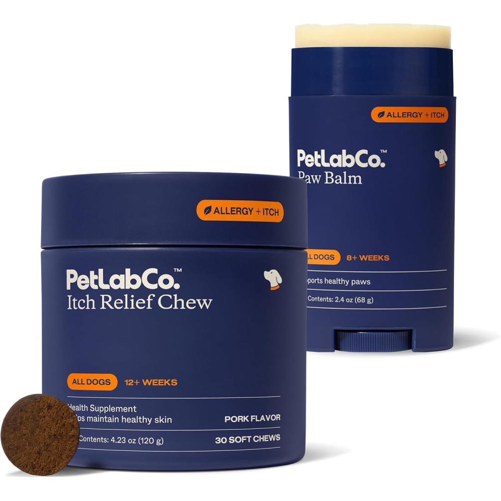image:imagePetLab Co Skin Moisture Bundle Itch Relief Chews Designed to Support Optimum Skin Condition amp Occasionally Itchy Skin 30 Count amp Dog Paw Balm to Support amp Moisturize Dry Paws 24 Ounces