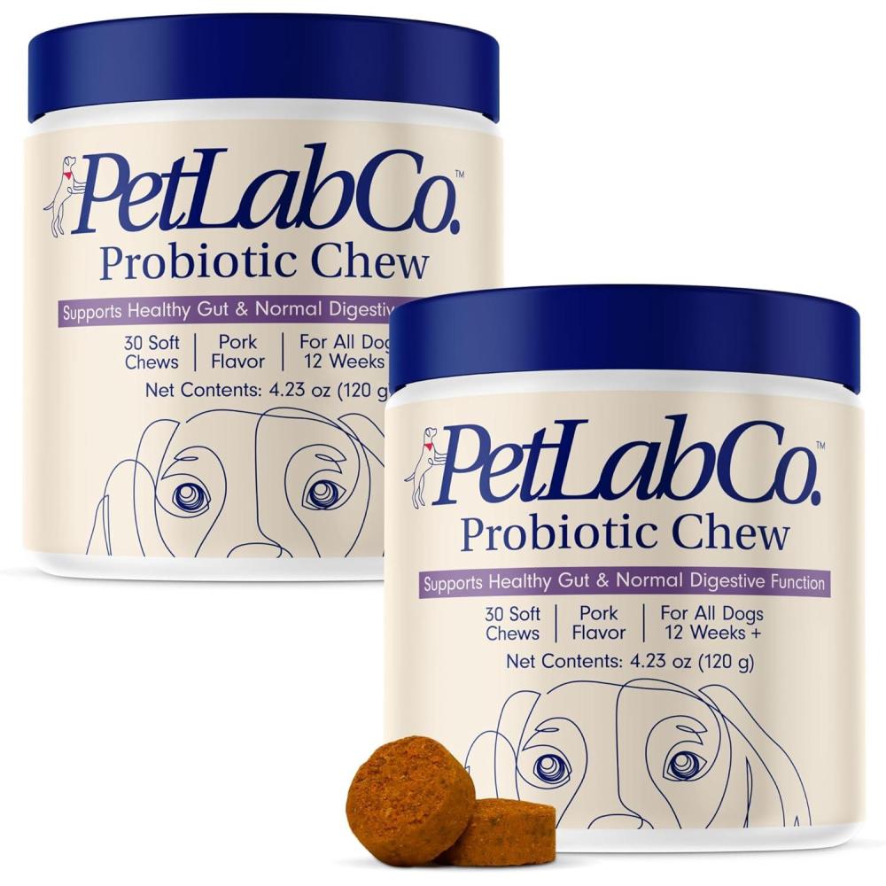 image:imagePetLab Co Probiotics for Dogs Support Gut Health Occasional Diarrhea Digestive Health amp Seasonal Allergies Pork Flavor 30 Soft Chews Packaging May Vary Value 2PackValue 2Pack
