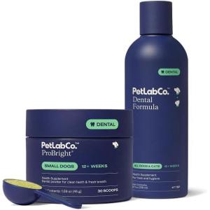 PetLab Co. – Fresh Breath Bundle: Dental Powder for an Effortless Deep Clean in 1 Scoop for Small Dogs & Dog Mouthwash to Support Overall Oral Hygiene – Easy to Use – Innovative Formulas