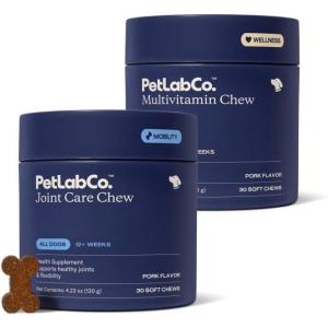 PetLab Co. – Mobility & Wellness Bundle: Soft Chew Joint Supplement For Dogs To Support Dog Hip & Joint Care & Mobility 30 Count Plus Chewable Multivitamins For Dogs To Support Overall Health 30 Count