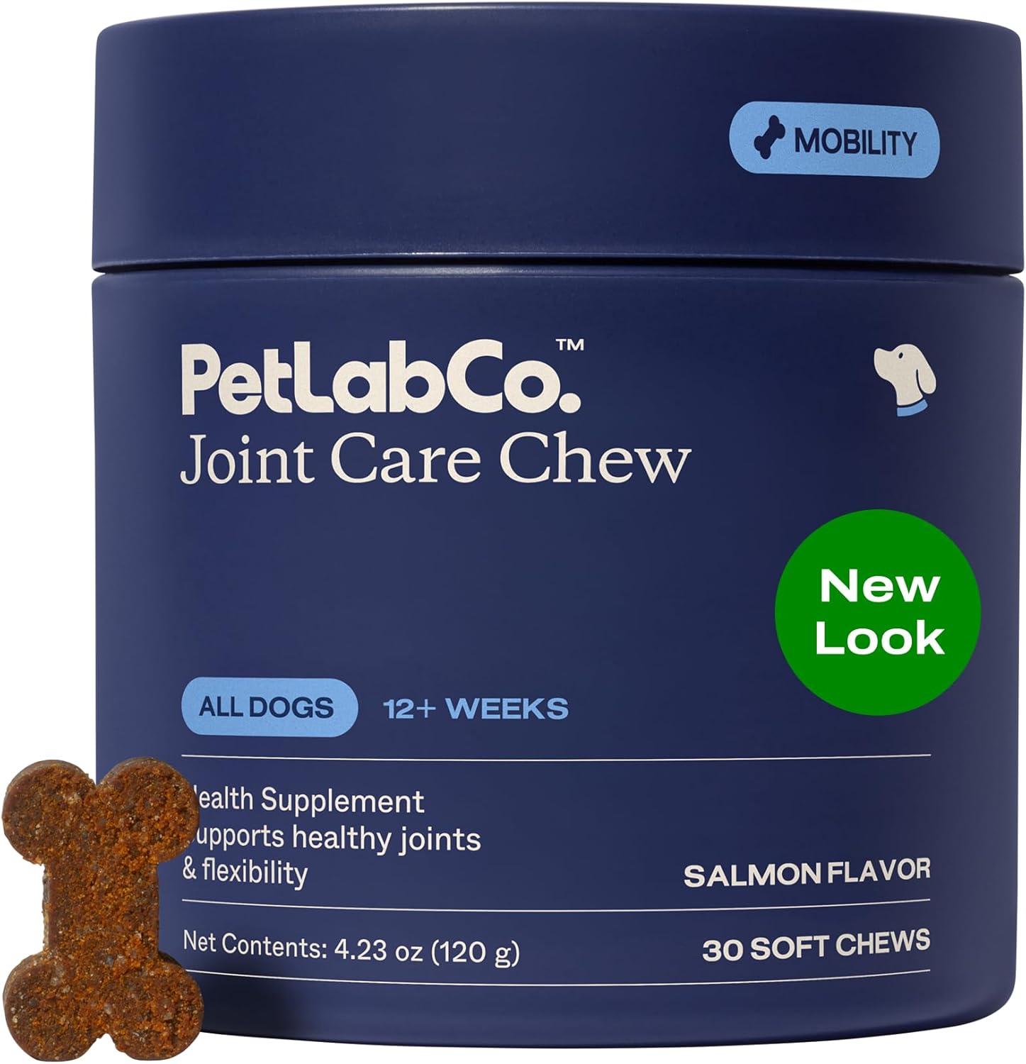 image:imagePetlab Co Joint Care Chews for Dogs High Levels of Glucosamine Green Lipped Mussels Omega 3 and Turmeric Hip and Joint Supplement for Dogs to Actively Support Mobility Packaging May VarySalmon