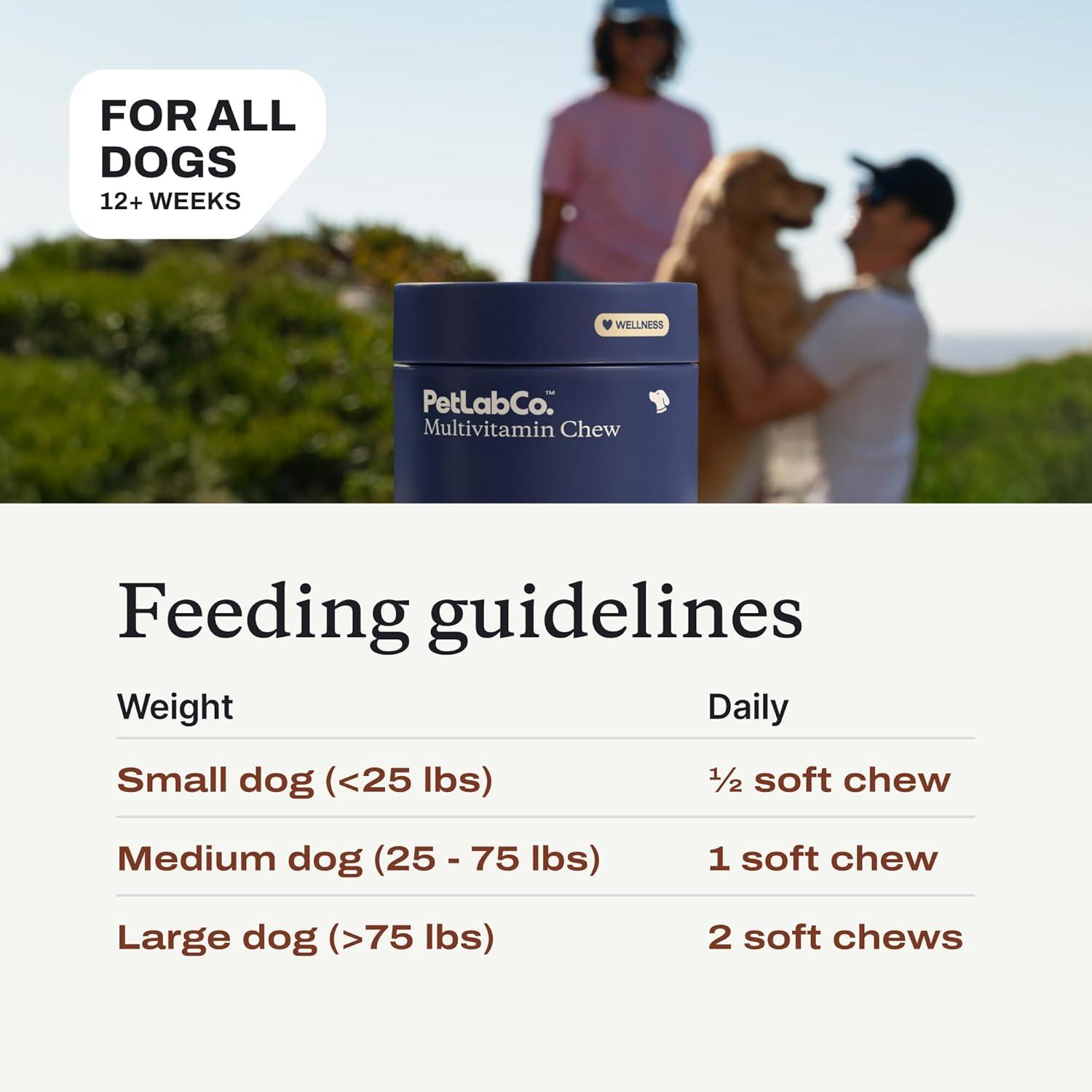 image:imagePetLab Co 22 in 1 Dog Multivitamin Support Dogs Immune Response Skin Coat Joints amp Overall Health Vitamins A E D B12 Minerals Antioxidants Chewable Pork Flavor Packaging May VarySingle Pack
