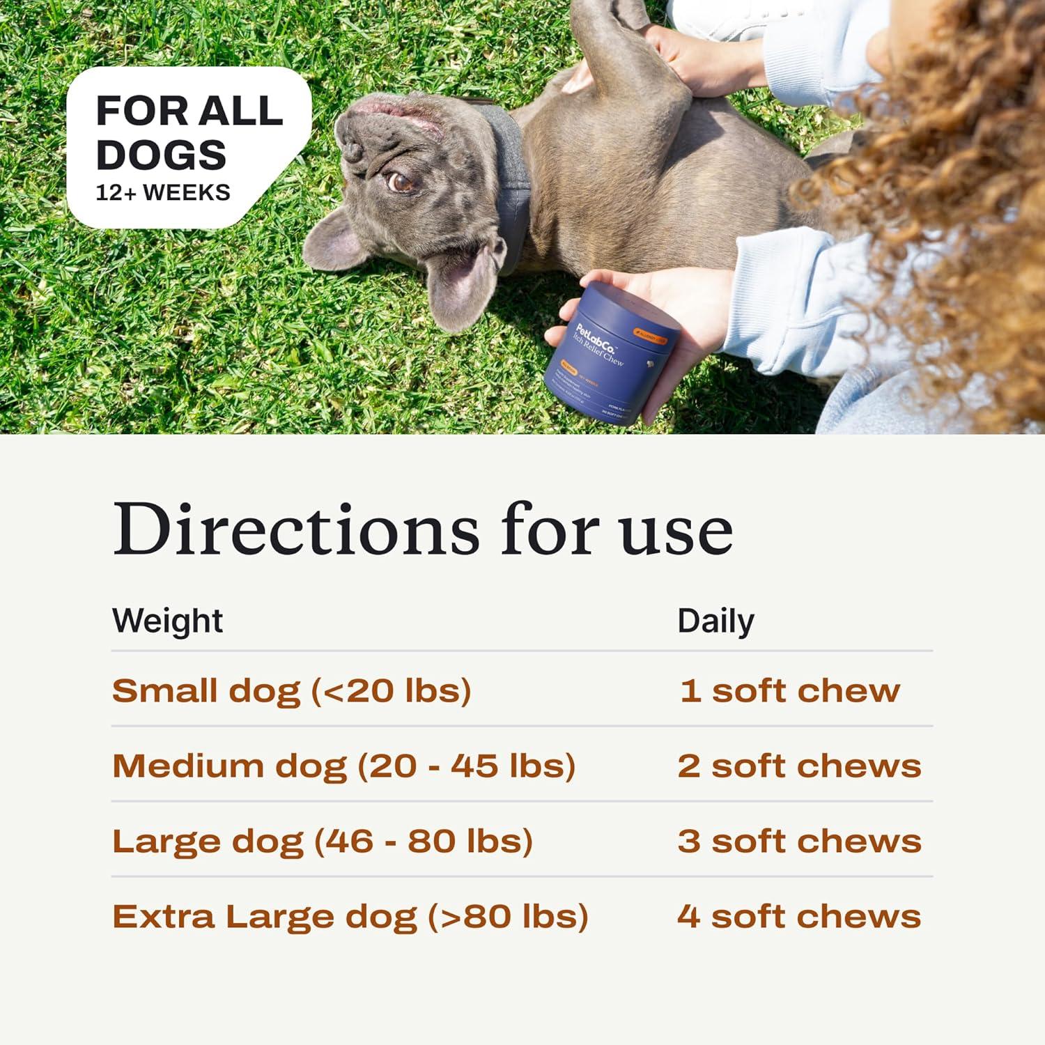 image:imagePetLab Co Itch Relief Chews Support for Dry Occasionally Itchy Skin amp Coats Formulated with Turmeric Omega 3 amp 6 Honey Packaging May VaryPork
