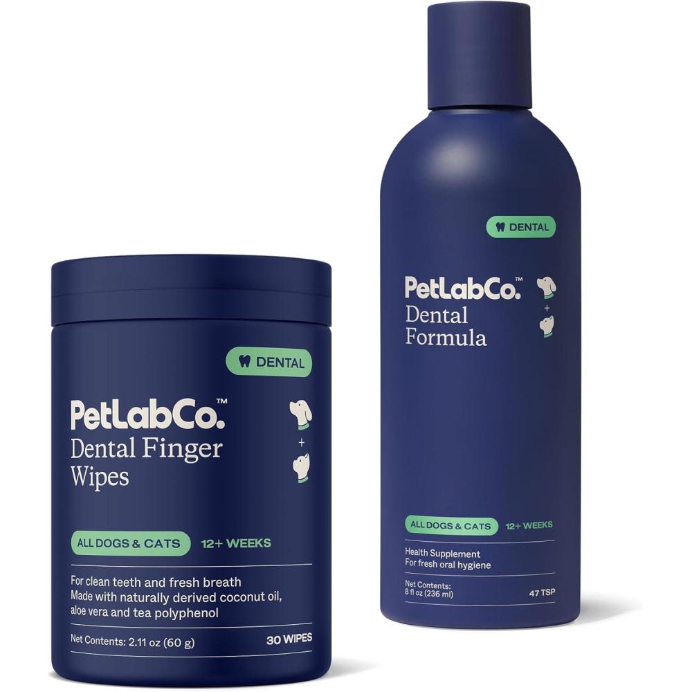 image:imagePetLab Co Daily Teeth Cleaning Bundle Dental Wipes Supports Overall Oral Hygiene amp Dog Dental Formula Helps Keep Breath Fresh and Teeth Clean Easy to use Premium Quality Ingredients