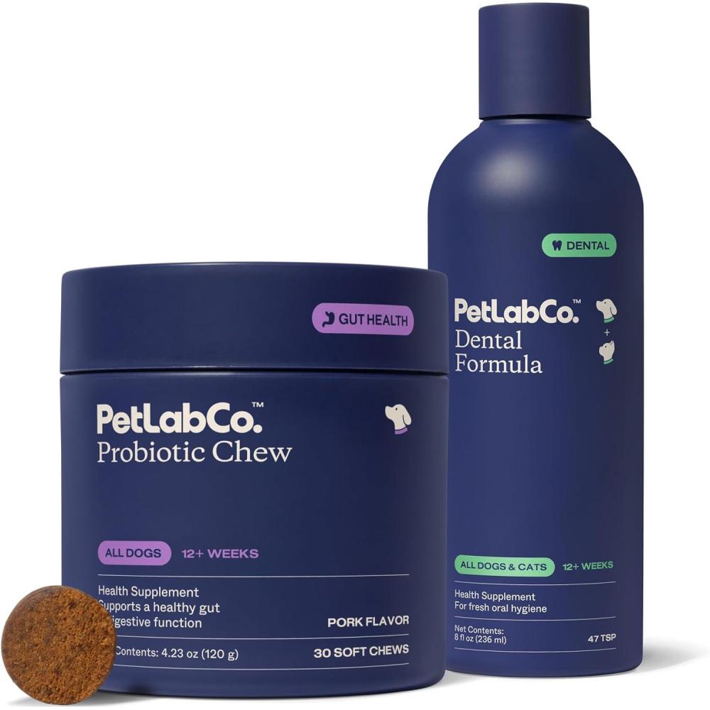 image:imagePetLab Co Dog Teeth Cleaning amp Gut Health Bundle Dog Dental Formula for Fresh Breath Healthy Teeth amp Gums amp Probiotics for Gut Health Seasonal Allergies Skin amp Ear Yeast