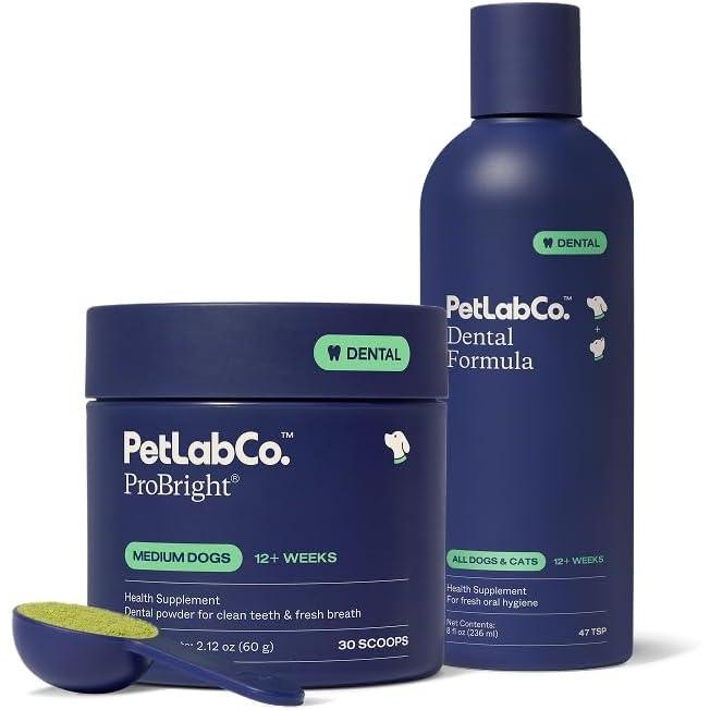 image:imagePetLab Co  Fresh Breath Bundle Dental Powder for an Effortless Deep Clean in 1 Scoop for Medium Dogs amp Dog Mouthwash to Support Overall Oral Hygiene  Easy to Use  Innovative Formulas