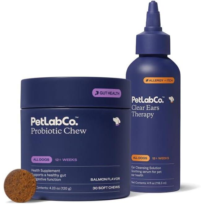 image:imagePetLab Co Gut amp Ear Health Bundle Probiotics for Dogs Support Gut Health amp Seasonal Allergies amp Ear Cleaner for Dogs Supporting Yeast amp Healthy Ear Canals Easy to use Formulas