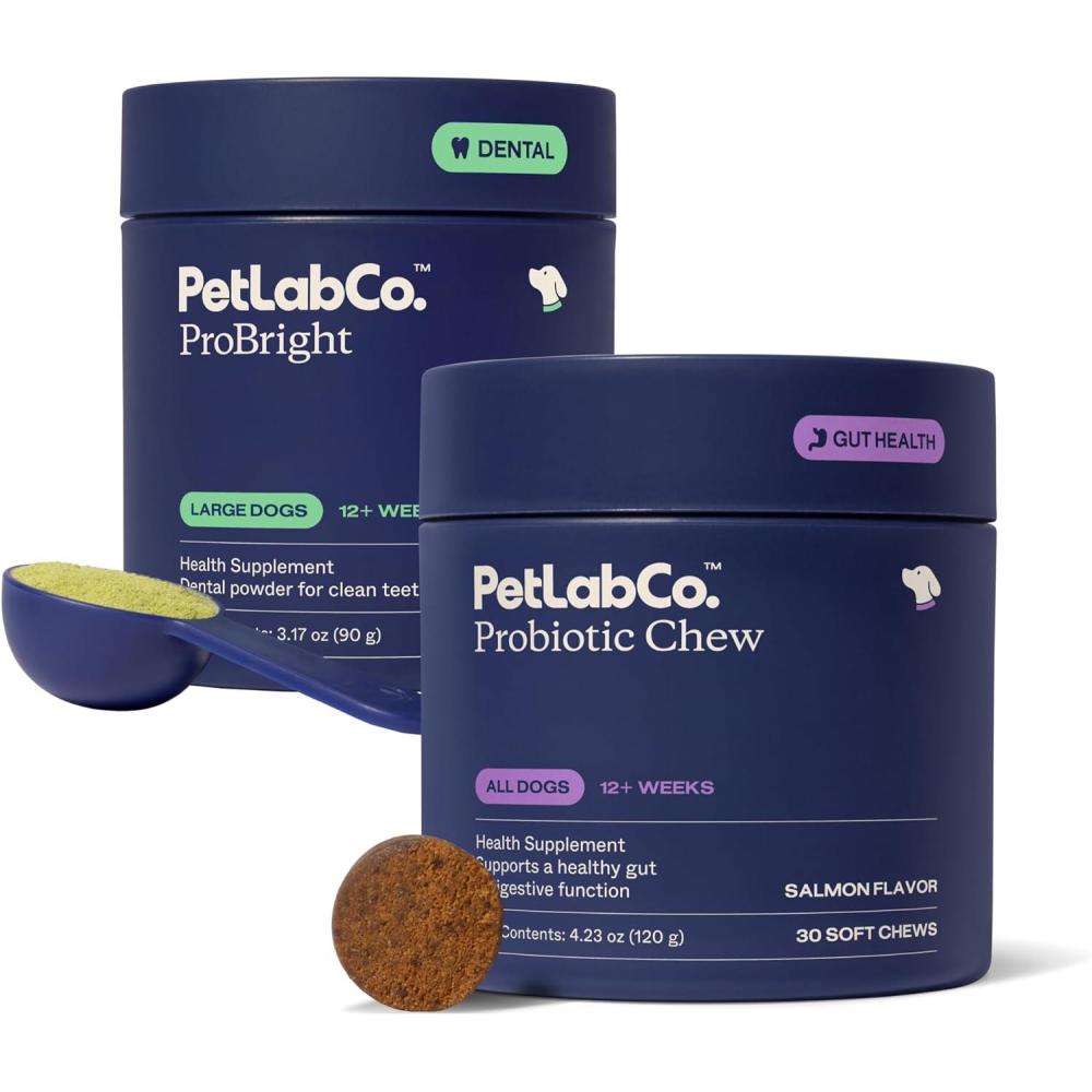 image:imagePetLab Co Oral Hygiene amp Gut Health Bundle Dental Powder for an Effortless Clean in 1 Scoop for Large Dogs amp Probiotics for Dogs Supporting Gut Health amp Seasonal Allergies