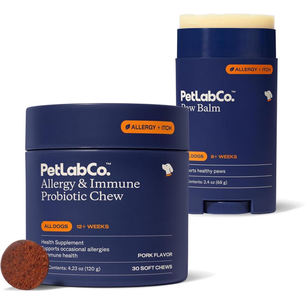 image:imagePetLab Co Paw Bundle Specialized Dog Probiotic to Support with Occasional Allergies amp Healthy Gut Microbiome 30 Count amp Dog Paw Balm to Support Occasionally Dry Paws 24 Ounces