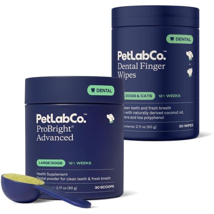 image:imagePetLab Co Tooth amp Gum Support Bundle for Large Dogs Dental Wipes for Everyday Dental Health Support amp Dental Powder for an Effortless Clean in 1 Scoop Easy to use Premium Quality Ingredients