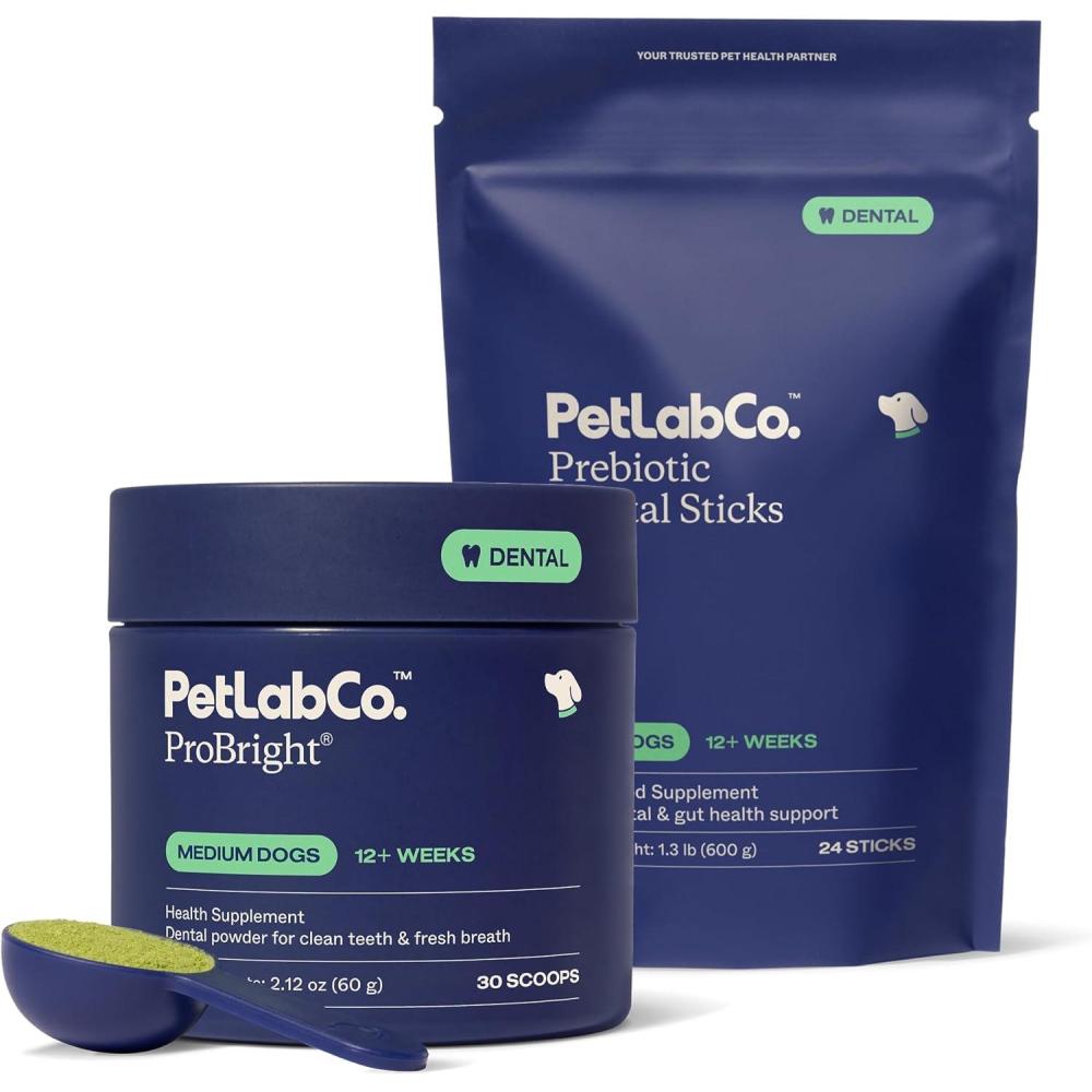 image:imagePetLab Co  Total Teeth Care Bundle Dental Powder for an Effortless Deep Clean in 1 Scoop for Medium Dogs amp Dental Chews  Target Dirt amp Tartar BuildUp  Easy to Use