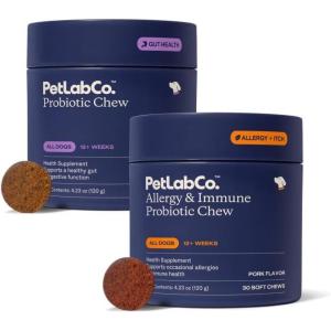 PetLab Co. – Gut & Allergy Support Bundle: Dog Probiotics for Effortless Gut Health Support & Allergy & Immune Chews for Seasonal Allergy Support – Target paw Licking & Scratching at The Source