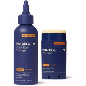 PetLab Co. – Paw & Ear Bundle: Support Ear Hygiene & Health With Our Dog Ear Drops. Expertly Formulated For Moisturized, Healthy Ears 4 Ounces & Dog Paw Balm To Support & Moisturize Dry Paws 2.4 Ounce