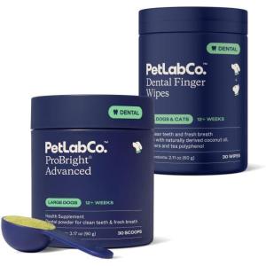 PetLab Co. – Tooth & Gum Support Bundle for Large Dogs: Dental Wipes for Everyday Dental Health Support & Dental Powder for an Effortless Clean in 1 Scoop – Easy to use – Premium Quality Ingredients